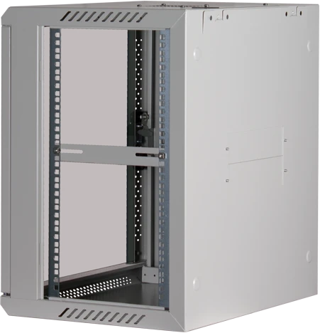 Rockstable 19" Wandschrank 12HE, Sicherheitsglastür, IP2X, weiß, 440mm tief