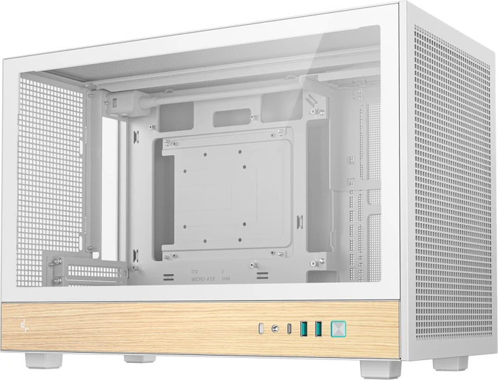 DeepCool CH260 WH Wood, weiß, Glasfenster