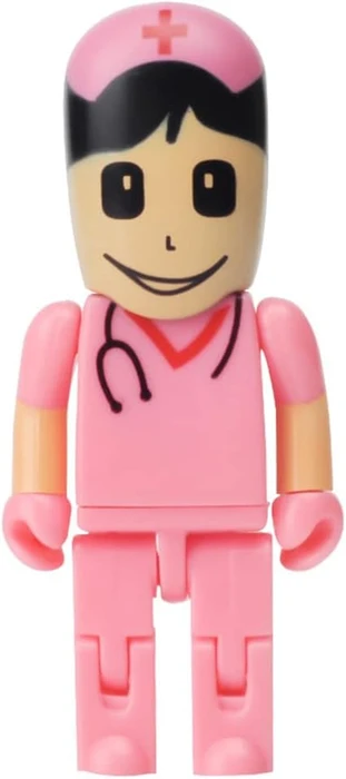 Diverse USB-Sticks Cartoon Krankenschwester 16GB rosa, USB-A, USB 3.2 Gen 1×1