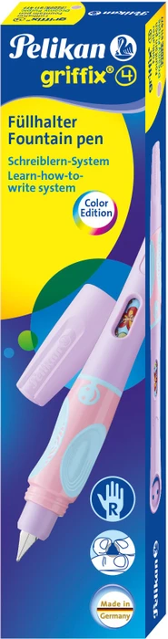Pelikan griffix 4 dreamy purple, rechte Hand, Anfänger, Faltschachtel
