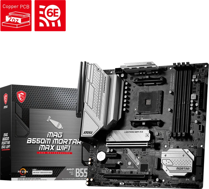 MSI MAG B550M Mortar MAX WIFI (AMD AM4)
