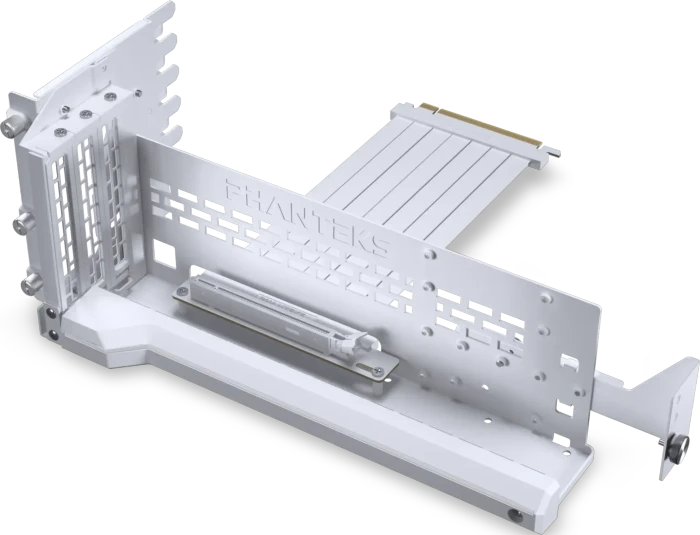 Phanteks Premium Gen5 Vertical GPU Bracket Riser Card, gewinkelt, PCIe 5.0, 220mm, weiß