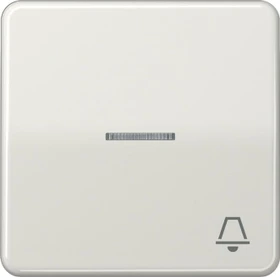 Jung Serie CD Wippe Duroplast mit Symbol "Klingel" und Lichtleiter, lichtgrau