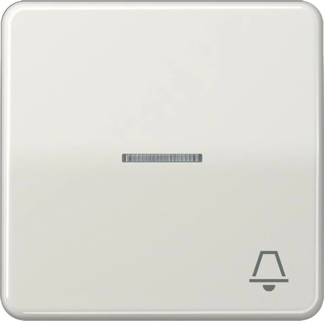 Jung Serie CD Wippe Duroplast mit Symbol "Klingel" und Lichtleiter, lichtgrau