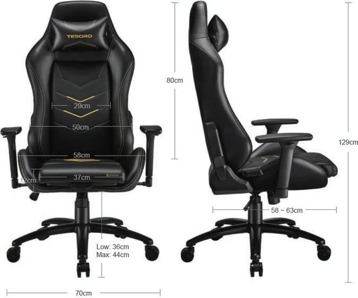 Tesoro Alphaeon S3 Gamingstuhl, schwarz/blau