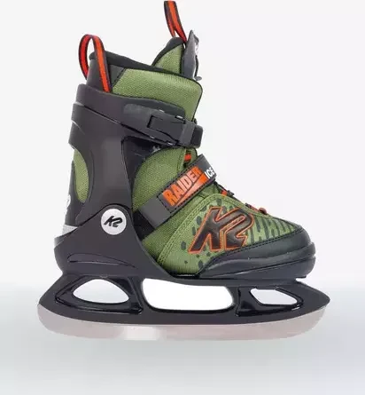K2 Raider Ice Eislaufschuhe schwarz/grün/orange (Junior) – Bild 3 von 3