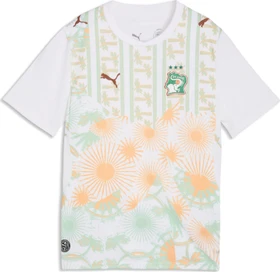 Puma FIFA WM 2026 Elfenbeinküste Heimtrikot kurzarm puma white/warm chestnut (Junior)