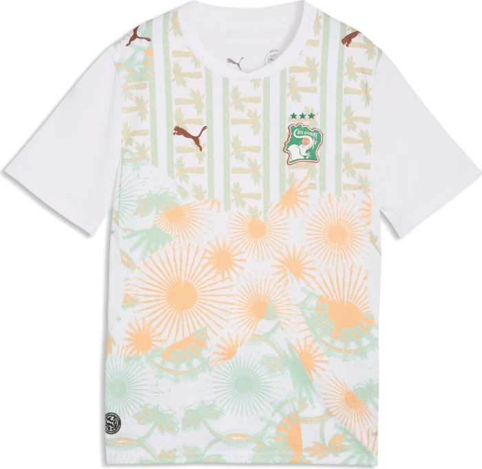 Puma FIFA WM 2026 Elfenbeinküste Heimtrikot kurzarm puma white/warm chestnut (Junior)