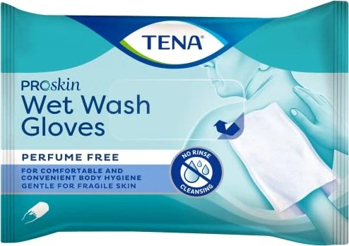 Tena ProSkin Wet Wash Glove parfümiert, 8 Stück