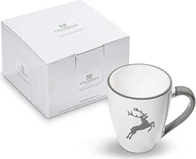Gmundner Keramik Grauer Hirsch Frühstücksbecher 300ml