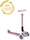 Globber Foldable Lights Ecologic Kickboard berry