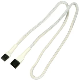 Nanoxia 3-Pin Verlängerung, sleeved, 60cm, weiß (NX3PV60W)