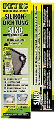 Petec SIKO Silikon-Dichtmasse schwarz, 70ml