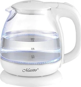 Maestro MR-055 1l Glas-Wasserkocher weiß