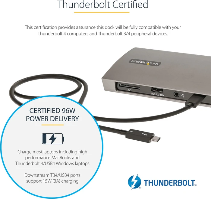 StarTech Dual DP 4K 60Hz Thunderbolt 4 Dock, Thunderbolt 4 [Buchse]