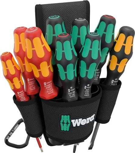 Wera 9620 Gürteltasche Set 1 Schraubendrehersatz inkl. Tasche, 10-tlg.