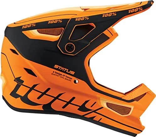 100% Status Fullface-Helm topenga orange/black