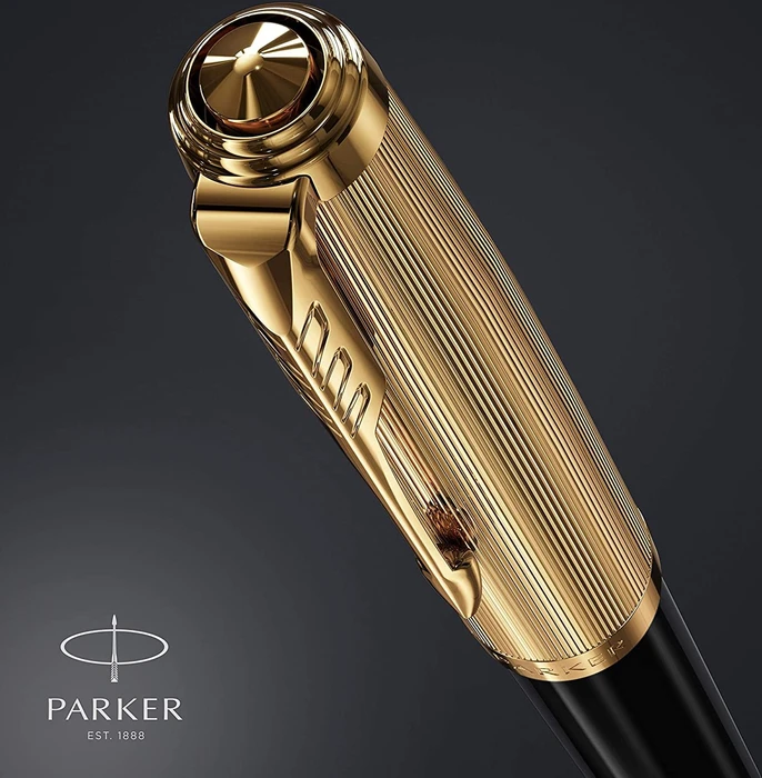 Parker 51 Kugelschreiber black resin/gold trim, Geschenkbox