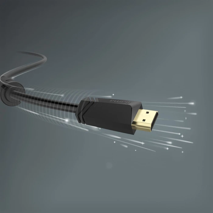 Hama 4K High Speed mit Ethernet HDMI Kabel schwarz, 15m