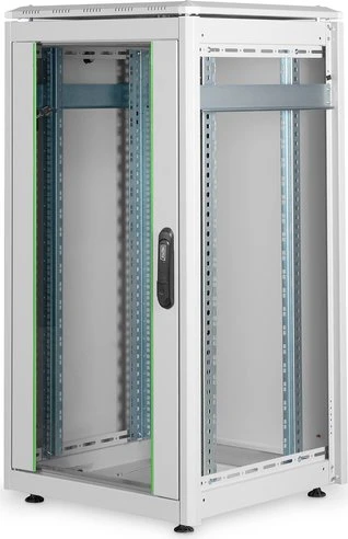 Digitus Professional Unique Serie Serverschrank 22HE, Sicherheitsglastür, IP2X, grau, 600mm tief
