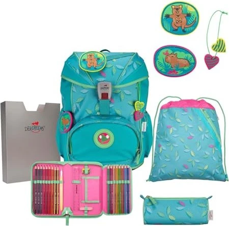 DerDieDas ErgoFlex Exklusiv Superflash Paradise Schulrucksack-Set, 5-tlg.