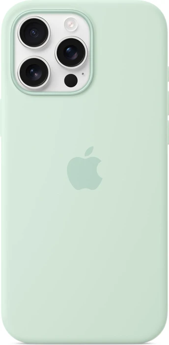 Apple Silikon Case mit MagSafe für iPhone 16 Pro Max Aquamarin