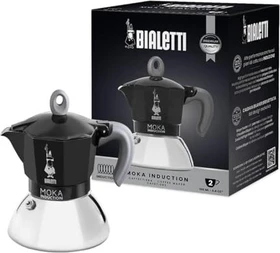 Bialetti Moka Induktion 2 Tassen Espressokanne schwarz