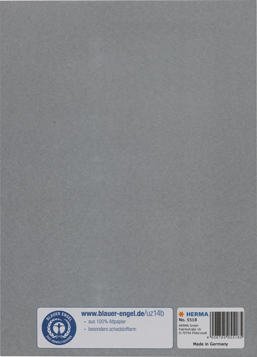 Herma Heftschoner Papier, A5, grau, 10er-Pack