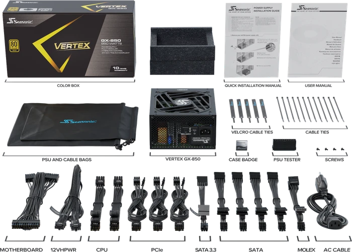 Seasonic Vertex GX-850 850W, ATX 3.1