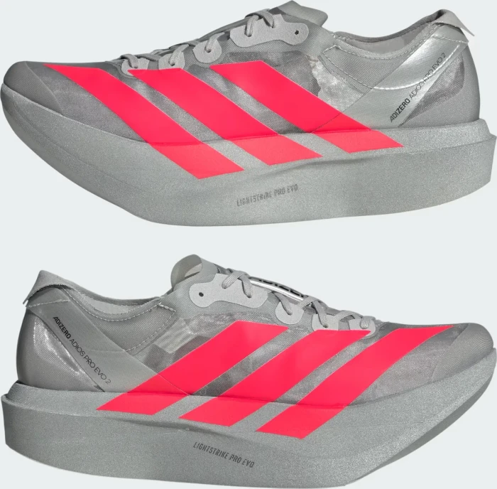 adidas Adizero Adios Pro Evo 2 silver metallic/lucid red/grey two