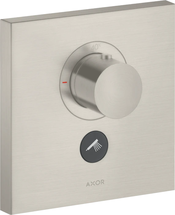 Hansgrohe Axor ShowerSelect Thermostat HighFlow Unterputz eckig für 1 Verbraucher und einen zusätzlichen Abgang edelstahloptik