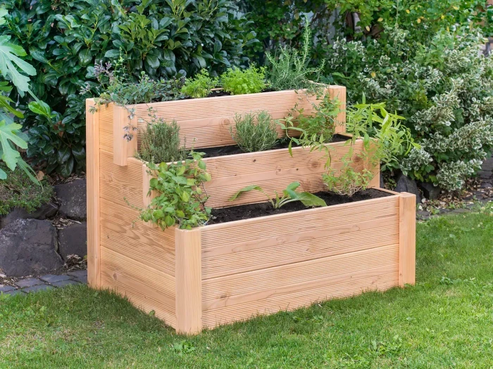 BM Massivholz BM TYP 538 Stufenhochbeet 106x76cm Douglasie natur