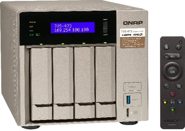 QNAP TVS-473-32G 12TB, 32GB RAM, 4x RJ-45 1000Base-T, 2x USB-A 3.1