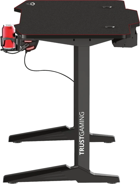 Trust Gaming GXT 1175 Imperius XL Gaming Desk Schreibtisch 140x66cm schwarz/schwarz