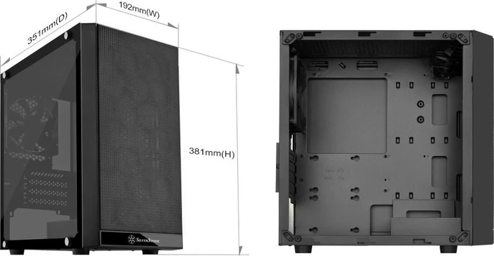 SilverStone Precision PS15, schwarz, Glasfenster