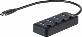 StarTech USB-Hub, 4x USB-A 3.0, USB-C 3.0 [Stecker] (HB30C4AIB)
