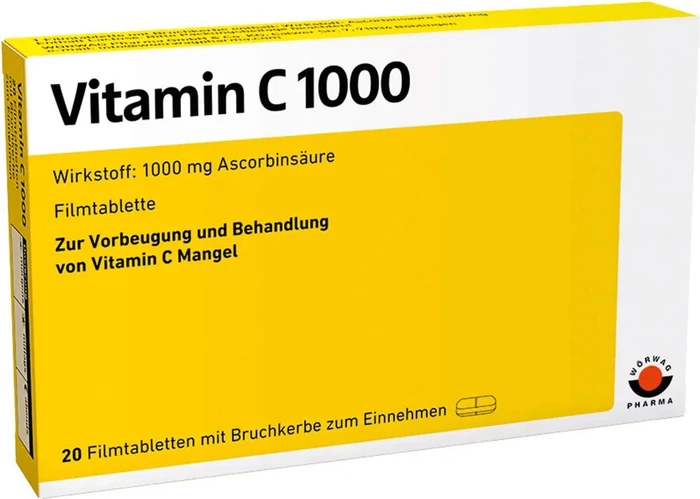 Wörwag Vitamin C 1000 Filmtabletten, 20 Stück