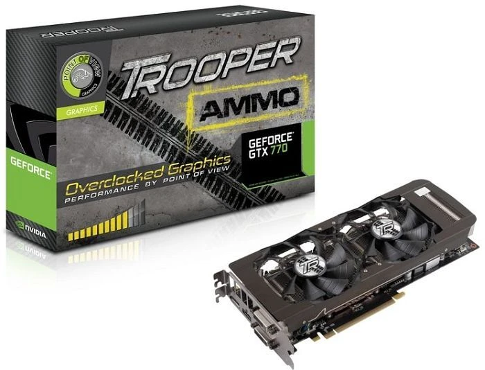 Point of View GeForce GTX 770 Trooper AMMO, 2GB GDDR5, 2x DVI, HDMI, DP