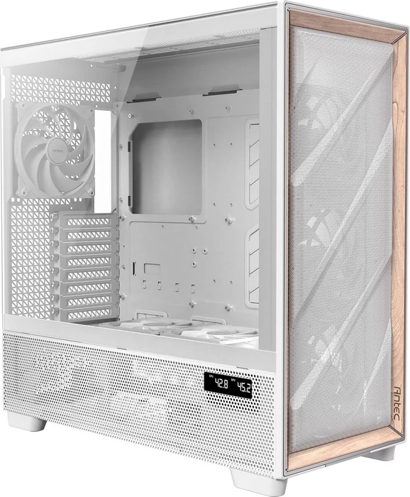 Antec Flux Pro, weiß/braun, Glasfenster