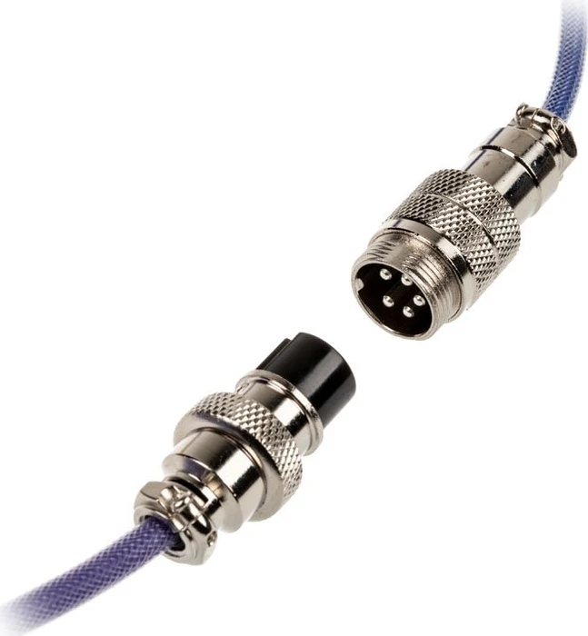 Ducky Premicord Spiralkabel USB-C auf USB-A, Tastaturkabel (Spiral-Textilkabel), 1.8m, Horizon