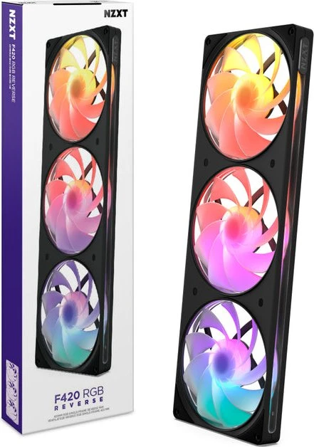 NZXT F420 RGB Reverse, schwarz, 3x 140mm