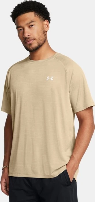 Under Armour Tech Textured Funktionsshirt kurzarm city khaki/white (Herren)