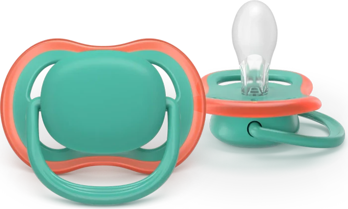 Philips Avent SCF087/10 Ultra Air Beruhigungsschnuller, 6-18M, Silikon, blau/grün, 2 Stück