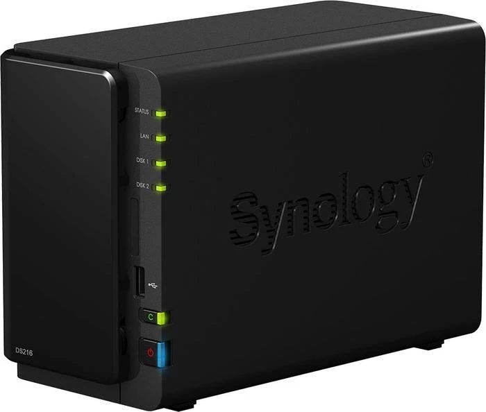 Synology DiskStation DS216, 512MB RAM, 1x RJ-45 1000Base-T, 2x USB-A 3.0