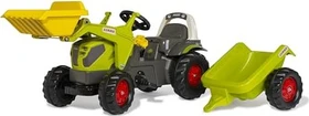 rolly toys rollyKid Claas Trettraktor mit Frontlader und Anhänger grün