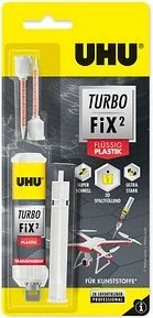 UHU Turbo Fix² Plastik 2-Komponenten Kleber, 10g