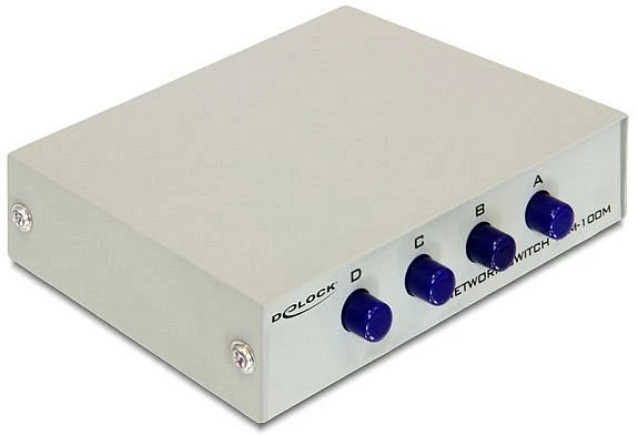 DeLOCK Switch RJ45 10/100 Mbps 4 port manual bidirectional