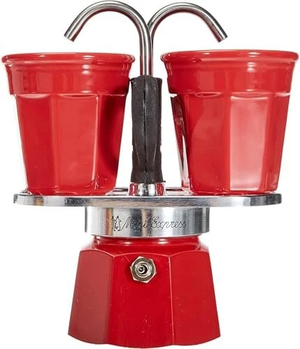 Bialetti Set Mini Express Espressokanne rot