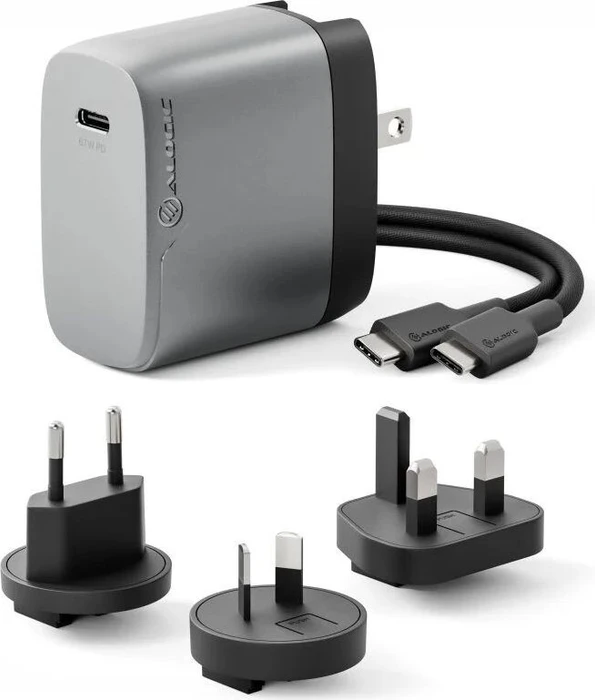 Alogic 1-Port Rapid Power Multi-Country GaN Charger 67W grau/schwarz
