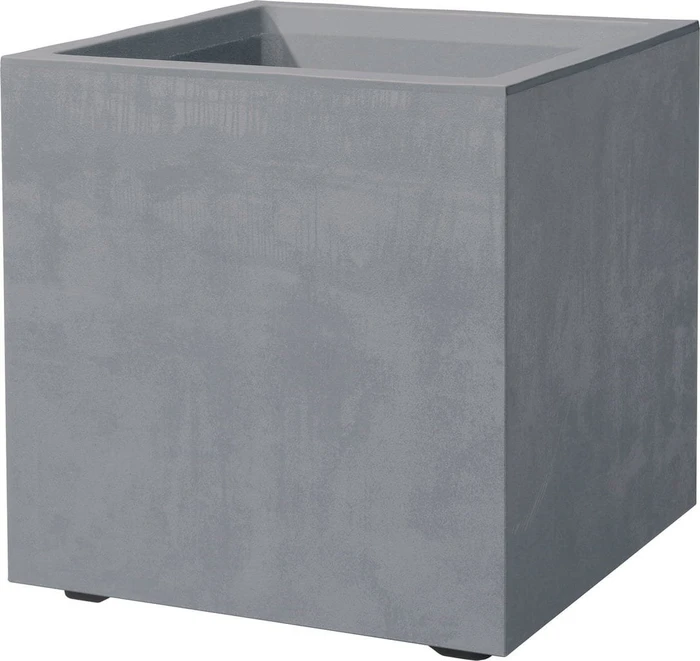 Deroma Millennium Cube Blumentopf 39x39cm aschgrau